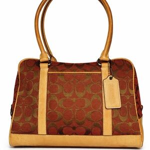 Coach Red and Tan Shoulder Bag